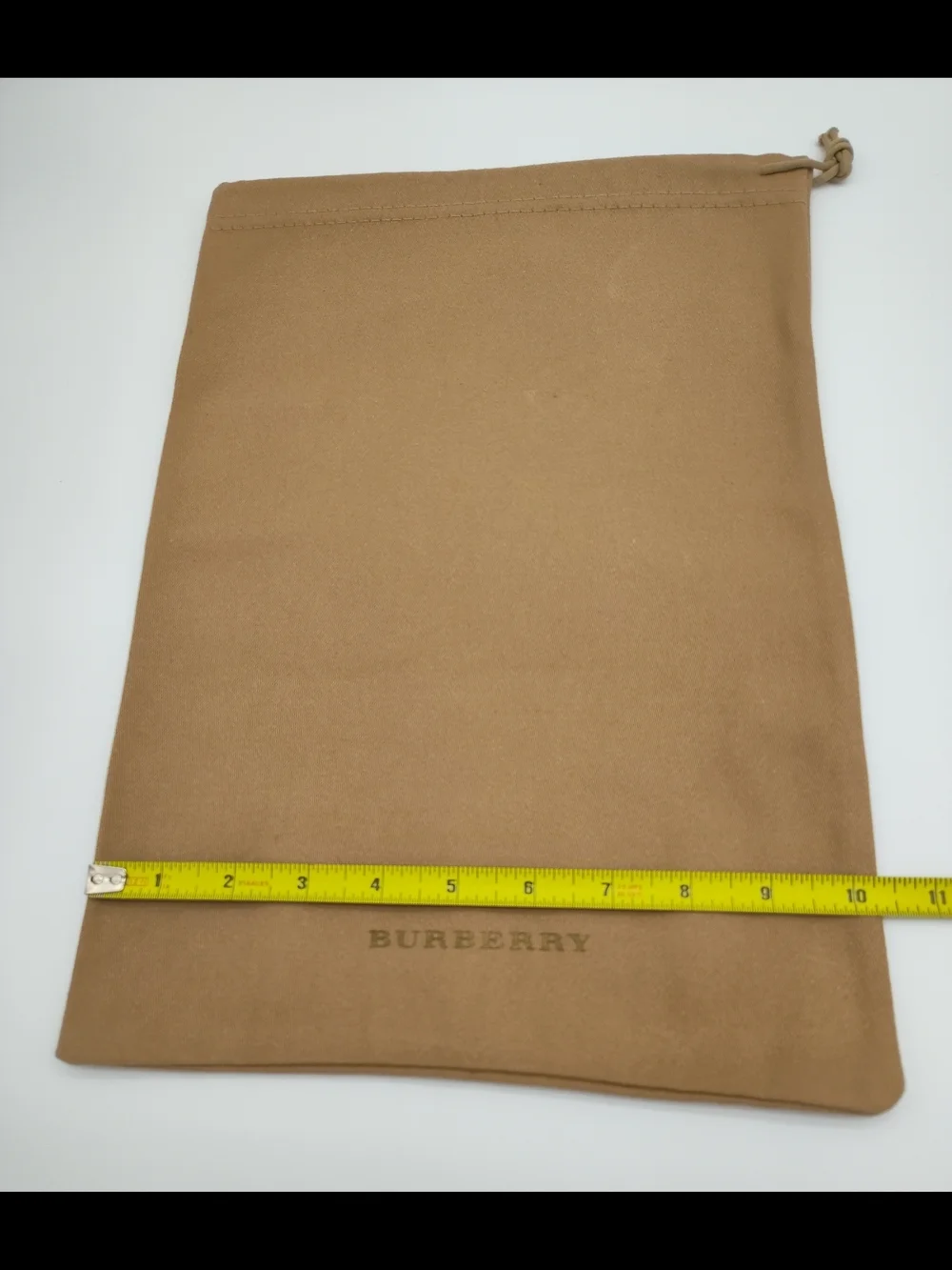 BURBERRY Camel Dust Bag Drawstring Storage Pouch Luxe Packaging 14.5x10.5 EUC